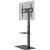 Goobay 1x Goobay 58526 Supporto da pavimento per TV Basic (misura L), nero - supporto per TV e monitor da 37 a 70 pollici (94-178 cm) fino a 40 kg, orientabile