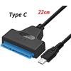 OEM Cavo da SATA a USB, trasferimento dati ad alta velocità, design compatto, Type-C, 22 cm