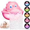 Adeokay Giocattolo Vasca da Bagno Dinosauro Macchina Schiumatrice Bolle di Sapone con Luce LED Rosa per Bambina 1 2 3 4 Anni Regalo Battesimo