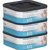 Fununcat Confezione da 3 ricariche quadrate Jumbo per sacchetti di smaltimento compatibili con pannolini Genie Compact, Select e Classic, contengono fino a 810 pannolini per ricarica