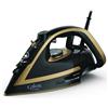 Tefal Puregliss Ferro a Vapore, 3000 Watt, Colpo di Vapore 280 g/min, Vapore Verticale, Tecnologia Anti Macchie, Spegnimento Automatico, Nero/Oro, FV8064