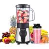 Moulinex Blend&Go Frullatore Portatile con Bottiglia da Viaggio 750 ml, Potenza 300W, Design Compatto e Facile da Pulire, Lame in Acciaio Inox, Mini Frullatore smoothie Facile da Usare, LM1B1D