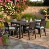 Keter Set Pranzo in Resina Tavolo Girona cm.160x90 con 6 Poltrone Julie colore Grafite