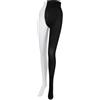 FRCOLOR Collant Donna in Calze Di Elastiche Per Feste Design Gamba Rifinita Nero Bianco