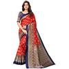 Yashika Sari da Donna in Seta Jacquard Lunghezza Standard (Muskan Rosa), Rosso, One Size