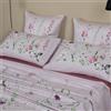 Ferò Completo letto matrimoniale Fiori e Favole in raso 300TC