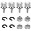 NQEUEPN 8pz Kit Bulloni Sella Moto, Kit Dadi Sella Parafango Montaggio a Vite Sella Moto Bulloni Sella in Alluminio Filettatura 1/4-20 per Harley-Davidson Sportster Touring Softail Dyna