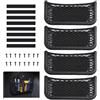 Zyiphor 4 Pezzi Rete Portaoggetti Auto, 26x12cm Universale Organizer da Bagagliaio, Tasca a Rete Multifunzionale Minuteria con Viti ed Elastico, per Camper, SUV, Furgoni, Auto (Nero)