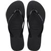 Havaianas - Slim Logo Pop Up, Infradito da Donna con Logo a Contrasto, Silhouette Slim Confortevole e Suola Antiscivolo