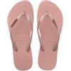 Havaianas Slim Logo Metallic Donna FlipFlop Crocus Rose/Apricot Red 33 EU