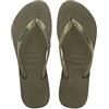 Havaianas Slim Logo Metallic Donna FlipFlop Green 33 EU