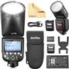 Godox V1PRO-N V1Pro N Flash per Fotocamera a Testa Tonda Speedlite TTL 2.4G Wireless TTL Speedlight Strobe, 76Ws HSS 1/8000s con Batteria agli ioni di litio per Fotocamere Nikon