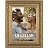 Victor cornice portafoto "Leonardo" marrone 15x21 cm | Stile barocco - cornice antica - vetro acrilico infrangibile - fabbricata in Europa