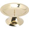 NKlaus candeliere a disco Ø11cm ottone oro candeliere lucido candeliere da altare con puntale 10718