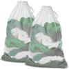 Meowoo 2Pcs Retina per Lavatrice, 60x90 cm Sacchetti Lavatrice Biancheria, Sacchetto di Lavaggio Grandi Coulisse Sacco della Biancheria Borsa della Lavanderia, Vestiti Borse Lavaggio, Bianco