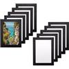 XBAIPIN Cornici magnetiche autoadesive 10 pezzi - 14,5 x 9,6 cm, cornice nera opaca | con chiusura magnetica resistente - Ideale per bacheche, vetrine, espositori a parete o sospesi - Facili da montare