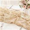 HMCEY Runner Tavola Tulle,HMCEY Table Runner da Tavola in Garza 90 X 300 CM