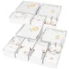 DIMJ Organizer per Cassetti Organizer per Armadio, Divisori per Cassetti Separatori per Cassetti Organizzatore Cassetti, per Calze, Biancheria Intima, 12 Pezzi, Bianco