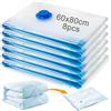 XRXYMQ Sacchetti Sacchi Sottovuoto Vestiti per Abbigliamento 60 x 80 cm Buste Sottovuoto Riutilizzabili Vacuum Storage Bags di Polvere e Impermeabile Vacuum Bags Conservazione Salvaspazio 8 Pezzi
