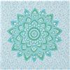 SaoTi Telo mare gigante 210 x 240 cm Mandala multiuso India - Telo mare in cotone leggero compatto - Telo mare antisabbia piscina - Coperta cotone divano decorativo