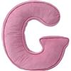 Generic Cuscino Decorativo A Forma Di Lettera In Velluto A Coste Rosa Cuscino Iniziale In Velluto 34 X 36 Cm, Morbido Cuscini In Peluche Per Soggiorno Camera Da Letto(G)