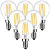 ANWIO Lampadine LED E14 Luce Calda Filamento, Lampadina LED Filamento 5.5W Equivalente a 60W, 806 Lumen, Colore Bianco Caldo 2700K, Lampade LED G45 Stile Vintage Retrò, Non Dimmerabile, 6 Pezzi