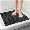 Cozary Tappetino Doccia Antiscivolo 53x53cm, Tappeto Doccia Antiscivolo con Ventose, Antiscivolo Doccia in PVC Morbido per Sicurezza & Comfort, Antimuffa, Lavabile in lavatrice - Nero