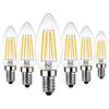 LVWIT Lampadine Filamento LED Attacco E14-7W Equivalente a 75W, 1055 Lumen, Colore Bianco Caldo 2700K, Forma a Candela C35, Stile Vintage Retrò, Non Dimmerabile, Confezione da 6 Unità