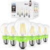LVWIT Lampadine LED E27, Lampadine Filamento Classe A Ultra Efficiente, Luce Calda 2700k, 3.8W Equivalenti a 60W, 806LM, Forma a A60 Vintage, 93% Risparmio Energetico, Non Dimmerabile, 6 Pezzi