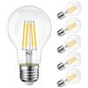 LVWIT Lampadine LED E27 Luce Calda 2700K, Lampadina 11W Equivalenti a 100W, 1521LM, Lampadina LED Filamento A60 Stile Vintage Retrò, Risparmio Energetico, Non Dimmerabile, Pacco da 6 Unità