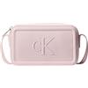 Calvin Klein Donna Borsa a Tracolla Bold Camera Bag con Logo, Bianco (White Alyssum), Taglia Unica