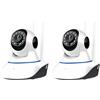 MANiASHOP KIT 2 Telecamere IP CAMERA wi-fi HD 720p motorizzata infrarossi con app YOOSEE
