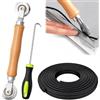 Tbintul 3 Pezzi Zanzariera Finestra Ricambio Strumento,Strumento per la Sostituzione di Porte E Finestre con Tubo in Gomma da 10M x 5mm per la Sostituzione e l'installazione di Zanzariere su Porte e Finestre