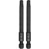 QUARKZMAN 2Pz Punte Cacciavite Piatta Esagonale H5.0 (5mm) con Punta Magnetiche Gambo Esagonale 1/4 Lunga 75mm (3) Inserti per Avvitatore Metrico Acciaio S2 Chiave Bussola, Nero