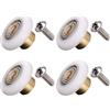 Atoplee 4 ruote per porta della doccia, parte di ricambio per porta scorrevole in vetro del bagno (diametro del rullo: 19 mm)