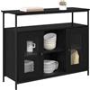 vidaXL Credenza Rovere Nero 100 x 35 x 80 cm Legno ingegnerizzato