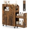 LIFEZEAL Mobiletto Bagno Salvaspazio, 50 x 16 x 69 cm (Marrone)