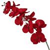 Yalulu 2 orchidee artificiali, fiori di orchidea, fiori di matrimonio, casa, decorazione per la casa (rosso)