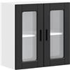 vidaXL Pensile da Cucina con Porta in Vetro Porto Nero