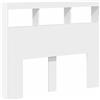 vidaXL Testiera con Contenitore a LED Bianca 120x17x102 cm