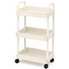 cecaro group Carrello Multiuso 3 Ripiani con Ruote - Organizer Salvaspazio in Plastica Resistente, Mobiletto Portaoggetti per Bagno, Cucina, Ufficio e Camera da Letto - 30x27x70 cm