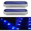 YiLaie Luci Solari Esterno, Luci da Esterno Giardino 360 ° Luce Solare LED Esterno IP68 Impermeabile, con Automatica On/Off Faretti Solari LED da Esterno, 40 Lm Luce Blu, 2 pezzi