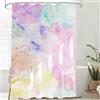 Feagar Tenda da doccia 180 x 180 cm - Rosa acquerello impermeabile, antimuffa, ad asciugatura rapida, lavabile, in poliestere per tenda da doccia e vasca da bagno con 12 anelli