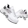 LDRFSE Scarpe con Rotelle - Pattini a Rotelle Skateboard da Ginnastica per Bambini, Ragazze e Donne