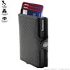 1ONESPO PORTA CARTE DI CREDITO TASCABILE RFID ANTI-CLONAZIONE E SMAGNETIZZAZIONE : BUTTON AIR BLACK CARBON LOOK | IDEA REGALO