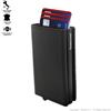 1ONESPO PORTA CARTE DI CREDITO TASCABILE RFID ANTI-CLONAZIONE E SMAGNETIZZAZIONE : CHIUSURA MAGNETICA E VERA PELLE NERA