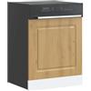 LoogCape Pannello per lavastoviglie Kalmar Artisan in legno di rovere 60 x 1,5 x 57 cm, piastra frontale facile da pulire per cucina da incasso, protegge la lavastoviglie e garantisce un quadro