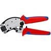 KNIPEX Twistor T Crimpatrice per terminali a bussola, con, 97 53 19 SB | regolazione automatica con testa di crimpaggio girevole in blister cromata con