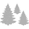 Rayher fustella abete per foresta invernale in filetto d'acciaio argento, 2,4-5,3cm x 3,5-7,2cm, 3 pezzi, per scrapbooking, lavori con carta, biglietti d'auguri, decoro Natale, 50246000