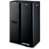 Tower T838024BLK Pattumiera a pedale per riciclaggio, tre scomparti singoli con secchi interni rimovibili, corpo in acciaio al carbonio, 60 l, nero
